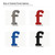 Lower Case F Steel Cutout Shape, Raw Metal Wall Art and Craft Supply