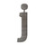 Lower Case J Steel Cutout Shape, Raw Metal Wall Art and Craft Supply