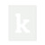 Lower Case K Reusable Mylar Stencil, 10 mil Plastic Paint Stencil for Crafts and Decor