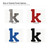 Lower Case K Steel Cutout Shape, Raw Metal Wall Art and Craft Supply