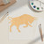 Bull 5 Wood Cutout for Crafts, Unfinished Baltic Birch Craft Shape