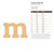 Lower Case M Wood Cutout for Crafts, Unfinished Baltic Birch Craft Shape