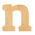 Lower Case N Wood Cutout for Crafts, Unfinished Baltic Birch Craft Shape