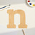 Lower Case N Wood Cutout for Crafts, Unfinished Baltic Birch Craft Shape