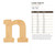 Lower Case N Wood Cutout for Crafts, Unfinished Baltic Birch Craft Shape