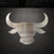 Bull Head 2 Steel Cutout Shape, Raw Metal Wall Art and Craft Supply