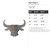 Bull Head 2 Steel Cutout Shape, Raw Metal Wall Art and Craft Supply