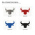 Bull Head 2 Steel Cutout Shape, Raw Metal Wall Art and Craft Supply