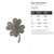 Four Leaf Clover 2 Steel Cutout Shape, Raw Metal Wall Art and Craft Supply
