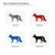 Fox 3 Steel Cutout Shape, Raw Metal Wall Art and Craft Supply