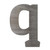Lower Case Q Steel Cutout Shape, Raw Metal Wall Art and Craft Supply