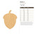 Acorn 3 Wood Cutout for Crafts, Unfinished Baltic Birch Craft Shape
