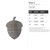 Acorn 3 Steel Cutout Shape, Raw Metal Wall Art and Craft Supply