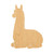 Alpaca 2 Wood Cutout for Crafts, Unfinished Baltic Birch Craft Shape