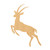 Antelope 2 Wood Cutout for Crafts, Unfinished Baltic Birch Craft Shape