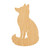 Arctic Fox 2 Wood Cutout for Crafts, Unfinished Baltic Birch Craft Shape