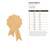 Award Ribbon Wood Cutout for Crafts, Unfinished Baltic Birch Craft Shape