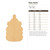 Baby Bottle Wood Cutout for Crafts, Unfinished Baltic Birch Craft Shape