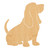 Basset Hound 1 Wood Cutout for Crafts, Unfinished Baltic Birch Craft Shape