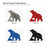 Bear 4 Steel Cutout Shape, Raw Metal Wall Art and Craft Supply