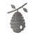 Beehive 2 Steel Cutout Shape, Raw Metal Wall Art and Craft Supply