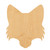 Fox Head 2 Wood Cutout for Crafts, Unfinished Baltic Birch Craft Shape