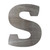 Lower Case S Steel Cutout Shape, Raw Metal Wall Art and Craft Supply