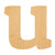 Lower Case U Wood Cutout for Crafts, Unfinished Baltic Birch Craft Shape