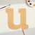 Lower Case U Wood Cutout for Crafts, Unfinished Baltic Birch Craft Shape