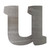 Lower Case U Steel Cutout Shape, Raw Metal Wall Art and Craft Supply