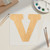 Lower Case V Wood Cutout for Crafts, Unfinished Baltic Birch Craft Shape