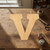Lower Case V Wood Cutout for Crafts, Unfinished Baltic Birch Craft Shape