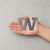 Lower Case W Steel Cutout Shape, Raw Metal Wall Art and Craft Supply