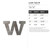Lower Case W Steel Cutout Shape, Raw Metal Wall Art and Craft Supply