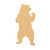 Bear 2 Wood Cutout for Crafts, Unfinished Baltic Birch Craft Shape