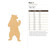 Bear 2 Wood Cutout for Crafts, Unfinished Baltic Birch Craft Shape