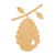 Beehive 2 Wood Cutout for Crafts, Unfinished Baltic Birch Craft Shape