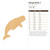 Beluga Whale 2 Wood Cutout for Crafts, Unfinished Baltic Birch Craft Shape