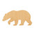 Black Bear 1 Wood Cutout for Crafts, Unfinished Baltic Birch Craft Shape