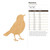 Blackbird Wood Cutout for Crafts, Unfinished Baltic Birch Craft Shape