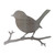 Bird On Branch 3 Steel Cutout Shape, Raw Metal Wall Art and Craft Supply