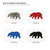 Black Bear 1 Steel Cutout Shape, Raw Metal Wall Art and Craft Supply