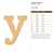 Lower Case Y Wood Cutout for Crafts, Unfinished Baltic Birch Craft Shape