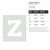Lower Case Z Reusable Mylar Stencil, 10 mil Plastic Paint Stencil for Crafts and Decor