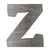 Lower Case Z Steel Cutout Shape, Raw Metal Wall Art and Craft Supply
