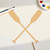 Boat Oars Crossing Wood Cutout for Crafts, Unfinished Baltic Birch Craft Shape