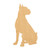 Boxer Dog Wood Cutout for Crafts, Unfinished Baltic Birch Craft Shape