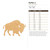 Buffalo 2 Wood Cutout for Crafts, Unfinished Baltic Birch Craft Shape