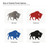 Buffalo 2 Steel Cutout Shape, Raw Metal Wall Art and Craft Supply