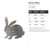 Bunny Sitting Steel Cutout Shape, Raw Metal Wall Art and Craft Supply